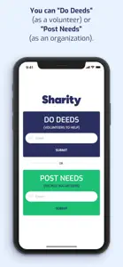 Sharity Volunteering screenshot #2 for iPhone