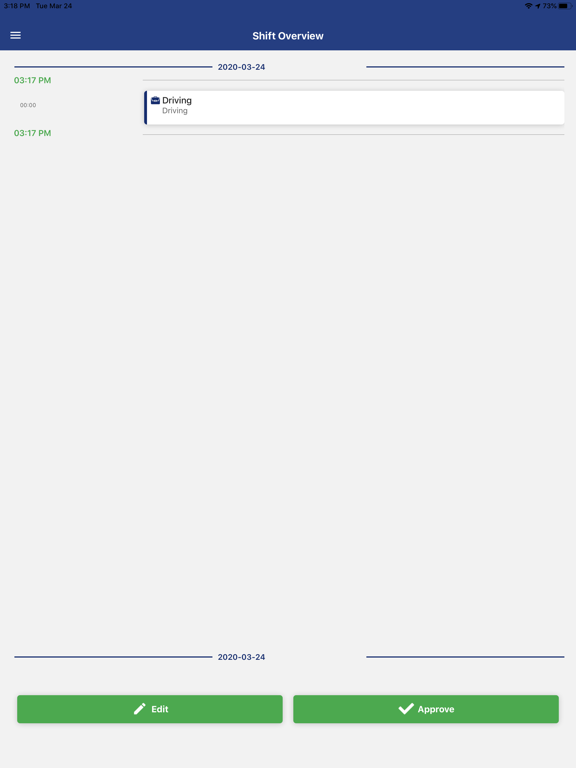 myEtimecard iPad screenshot