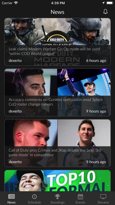 CWL iPhone screenshot 1 - Sports app