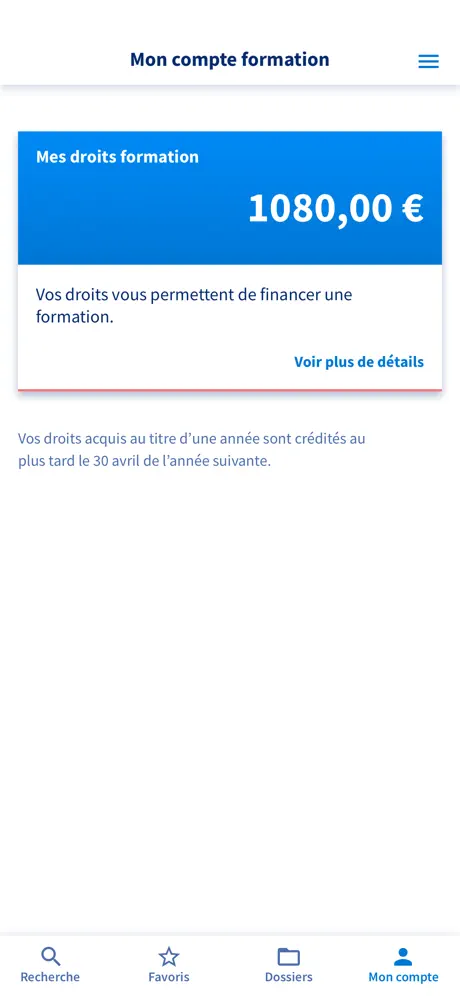 Mon compte formation
