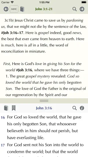 Screenshot von Matthew Henry Study Bible auf dem iPhone 2