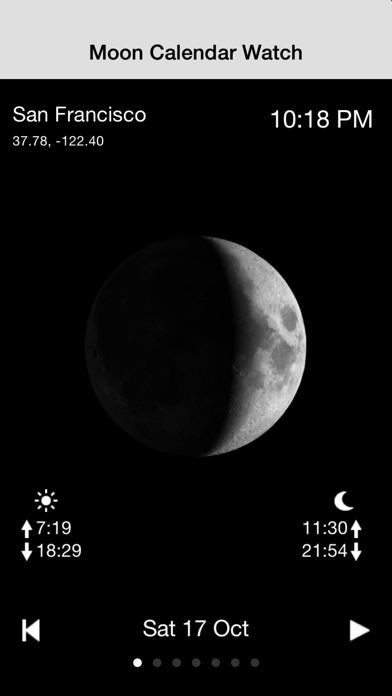 Moon Calendar Watch Screenshot
