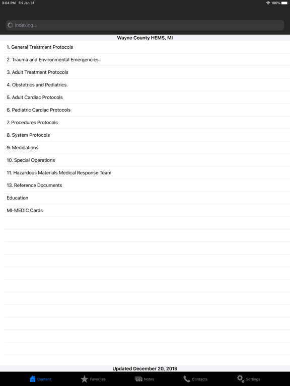HEMS MCA Wayne Co. Protocols iPad screenshot 2 - Medical app