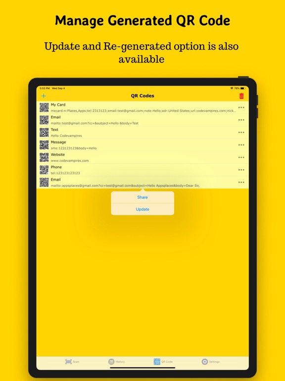 QR Scanner ! iPad screenshot 7 - Business app