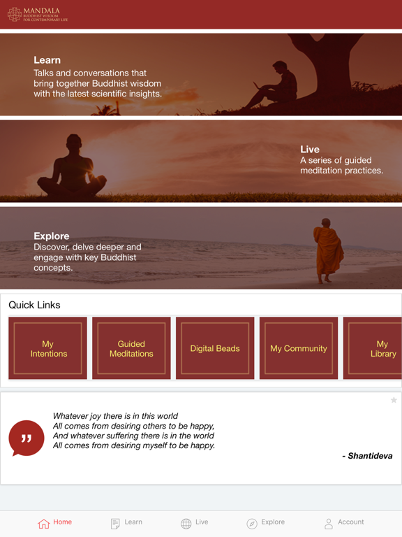 The Mandala App iPad screenshot 1 - Lifestyle app