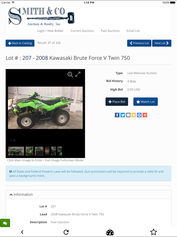 Screenshot #4 pour Smith & Co Auctions