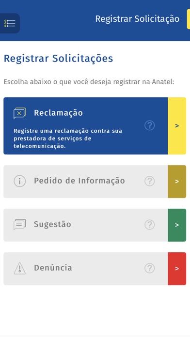 Anatel Consumidor Mobile Screenshot