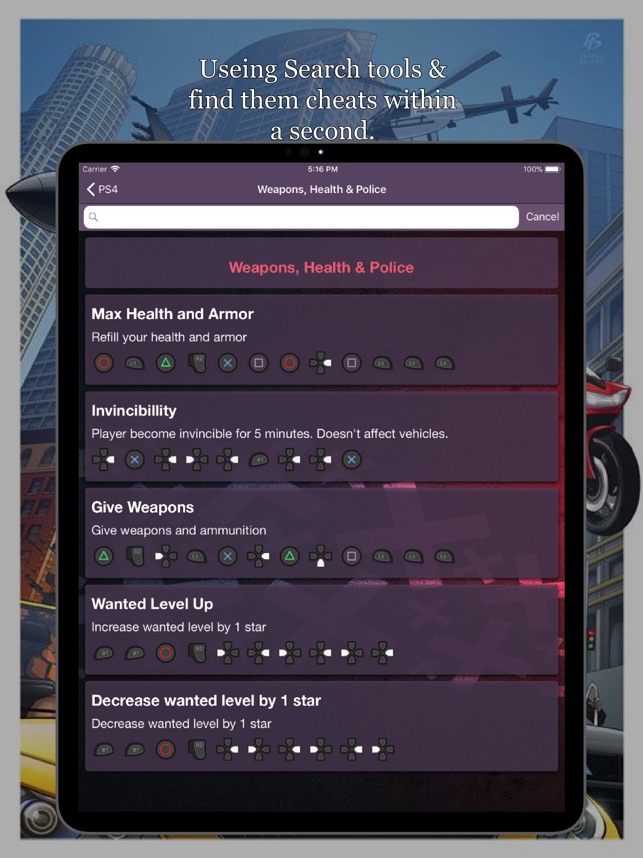 All Cheat Codes for GTA 5 on the App Store
