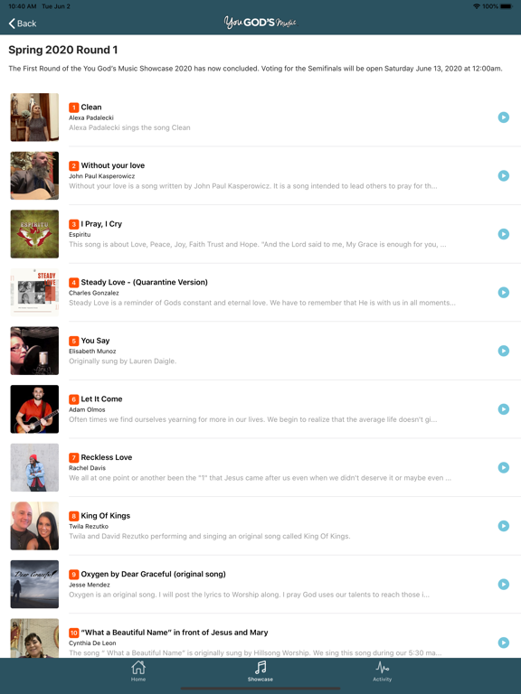 You God's Music iPad screenshot 3 - Music app