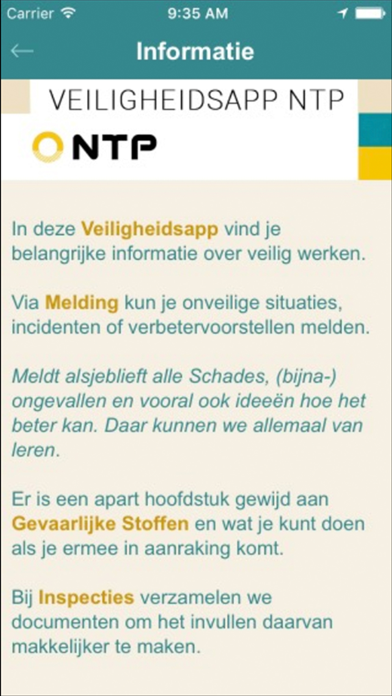 Veiligheidsapp NTP screenshot 2