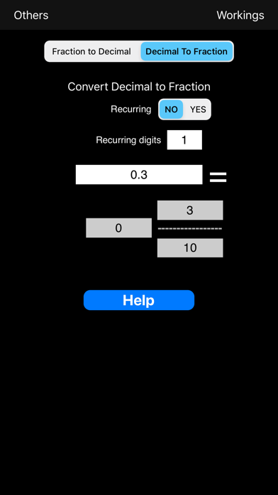 Screenshot #1 pour Fractions/Decimals/Fractions