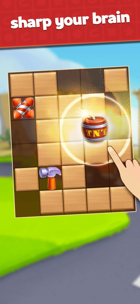 My Block Puzzle - Explore the dynamic in-game tools, such as the powerful TNT bomb and handy hammer, designed to help users clear challenging block configurations.