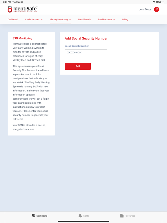 IdentiSafe iPad screenshot 2 - Productivity app