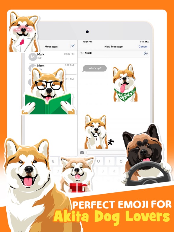 Screenshot #4 pour Akita Dog Animated Sticker App