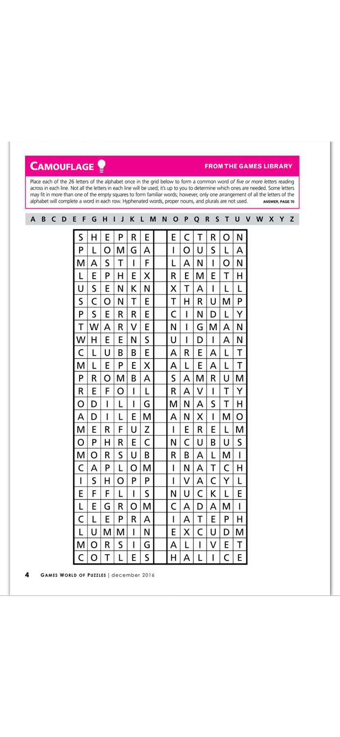 Games World of Puzzles