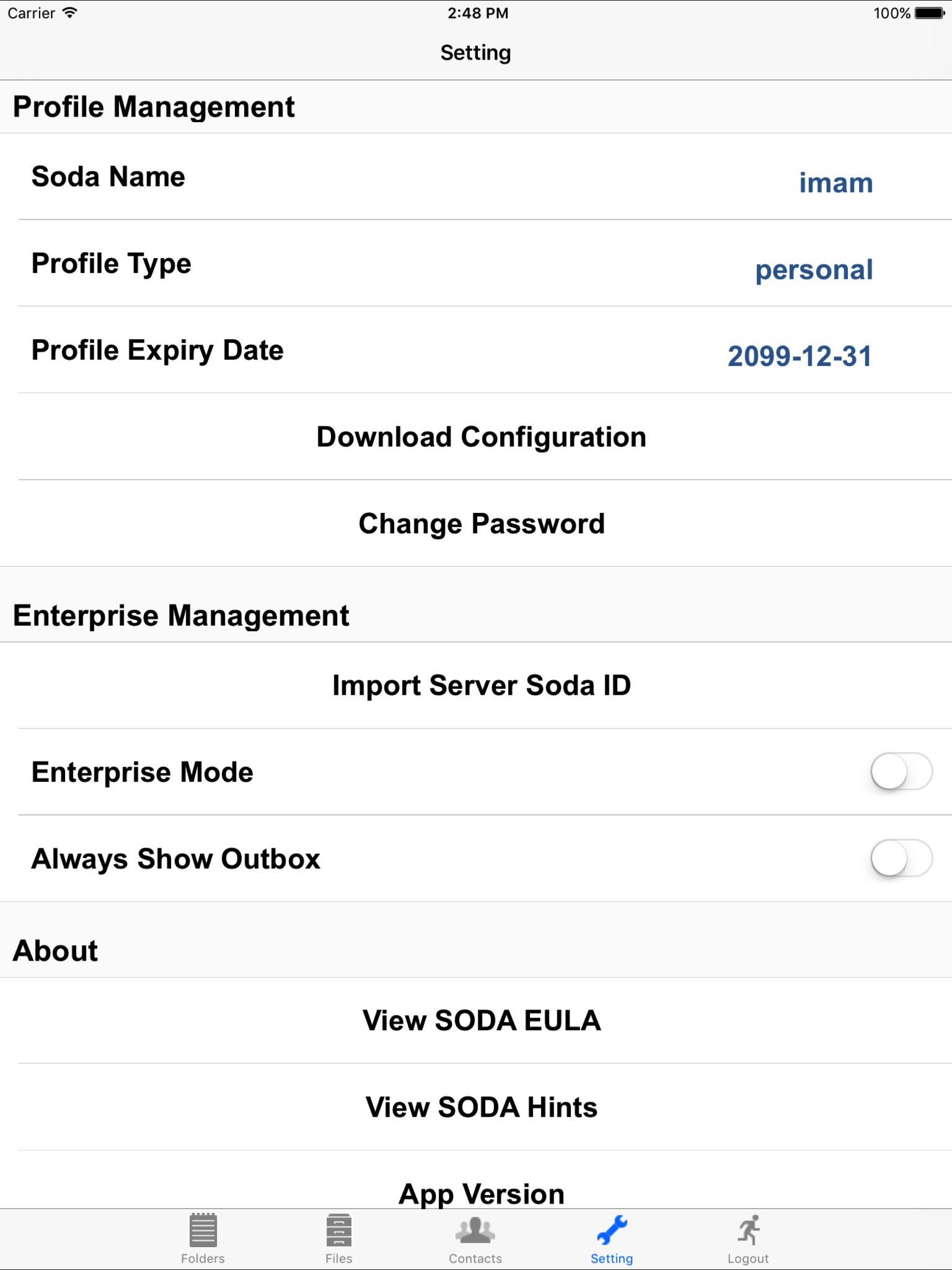 SODA Safe of Data App screenshot 3