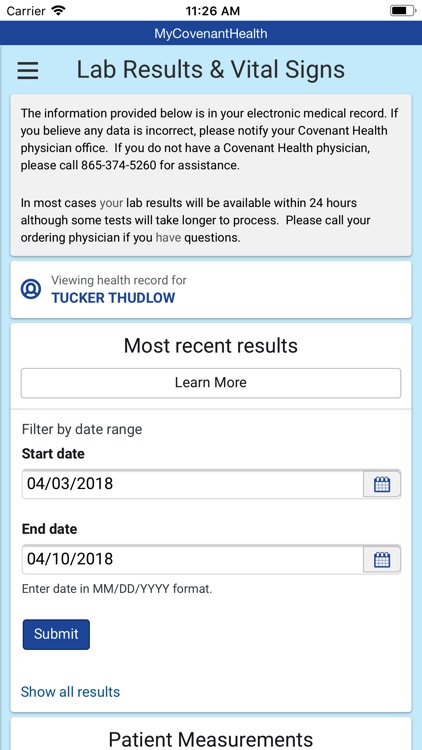 MyCovenantHealth screenshot-3