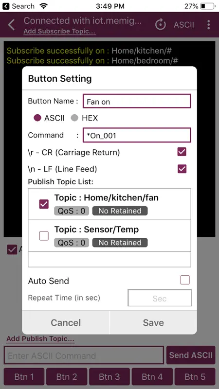 MQTT Terminal Pro screenshot 5 of 8
