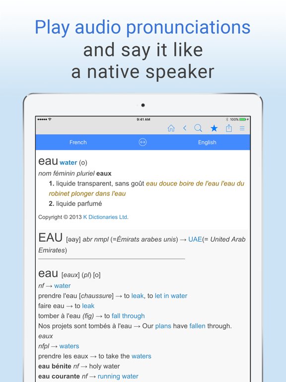 English-French Dictionary. iPad screenshot 5 - Reference app