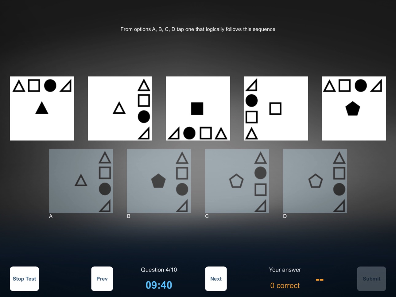 Screenshot 3 of Abstract Reasoning Test