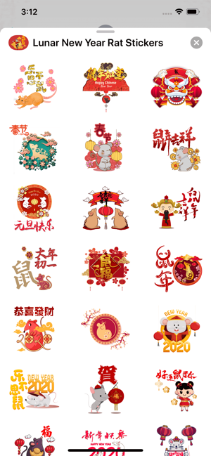 Lunar New Year Rat Stickers