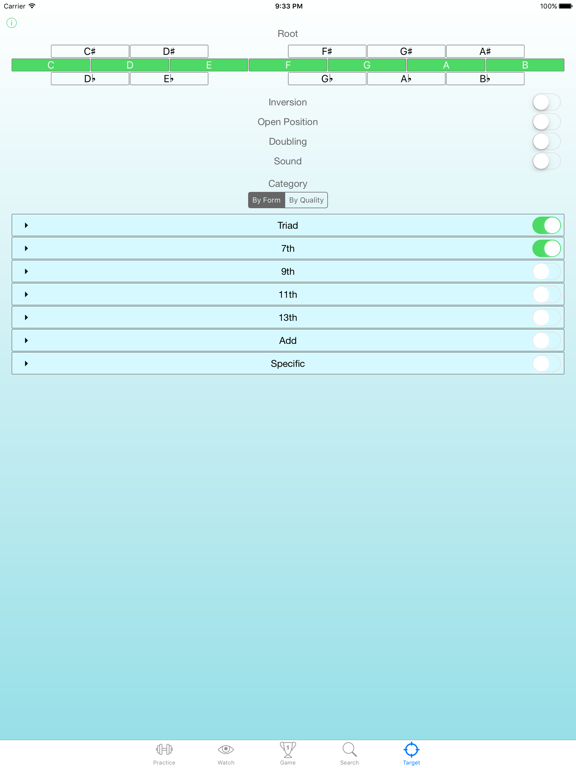 Chords Trainer iPad screenshot 5 - Music app