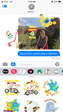 Pixar Stickers: Toy Story 4 iPhone image 4