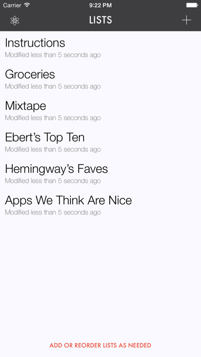 Screenshot #1 pour Ita – Des Listes a Aimer.