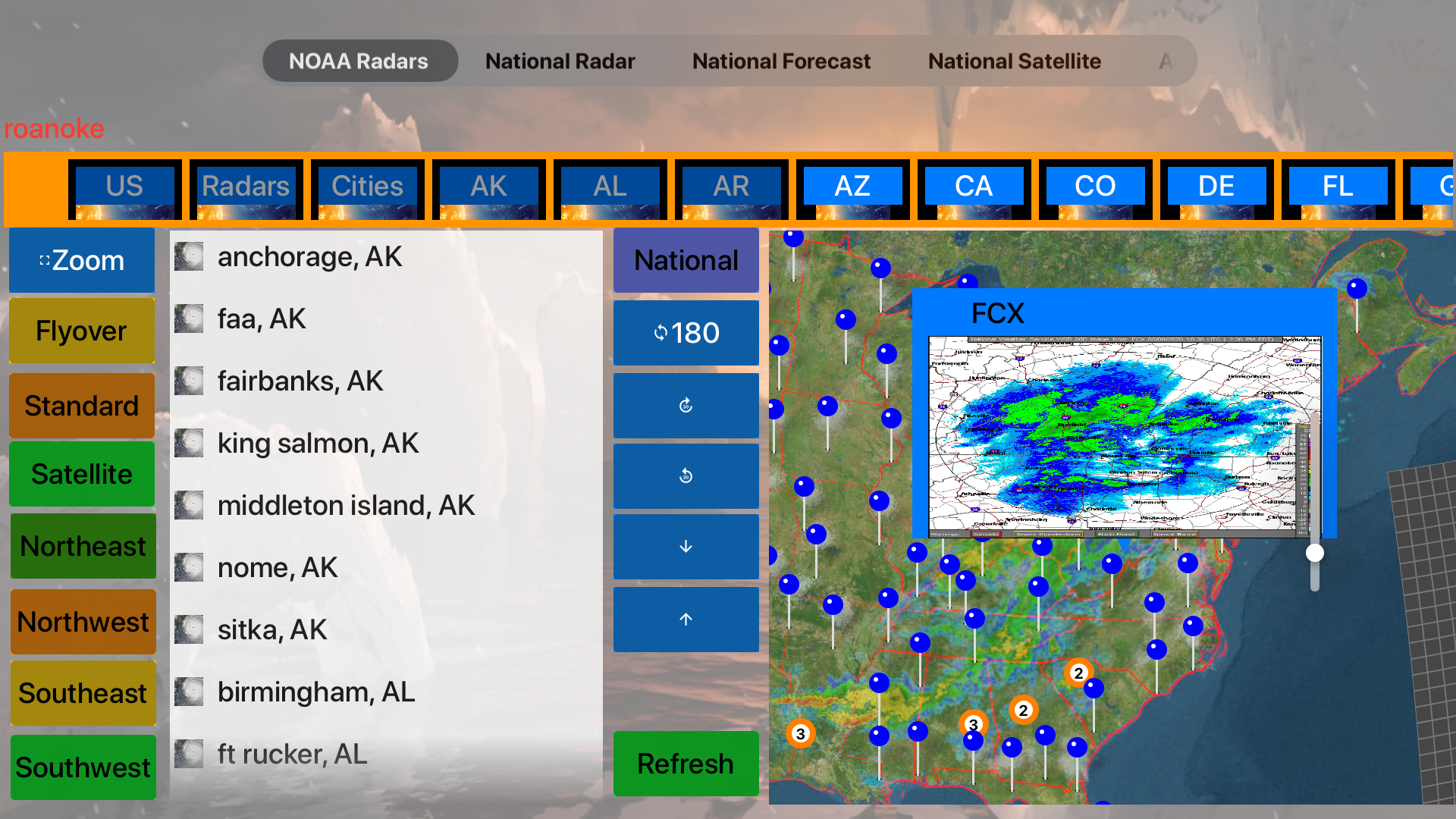 US NOAA Radars 3D Lite