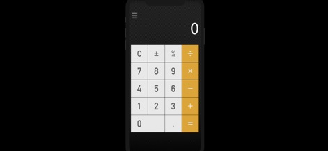 Calculator - Simple & Basic - 이 앱은 C, ±, %, ÷ 등 모든 필수적인 연산 버튼을 명확하게 배치하여 사용자가 쉽고 정확하게 계산할 수 있도록 합니다.