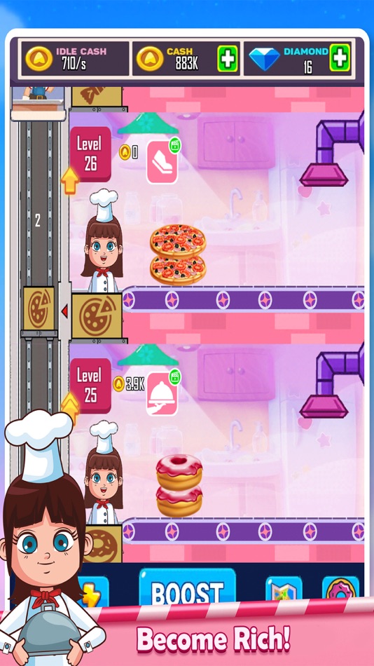 #2. Cooking Idle Donut Baking Game (iOS) 由: Muhammad Farhan