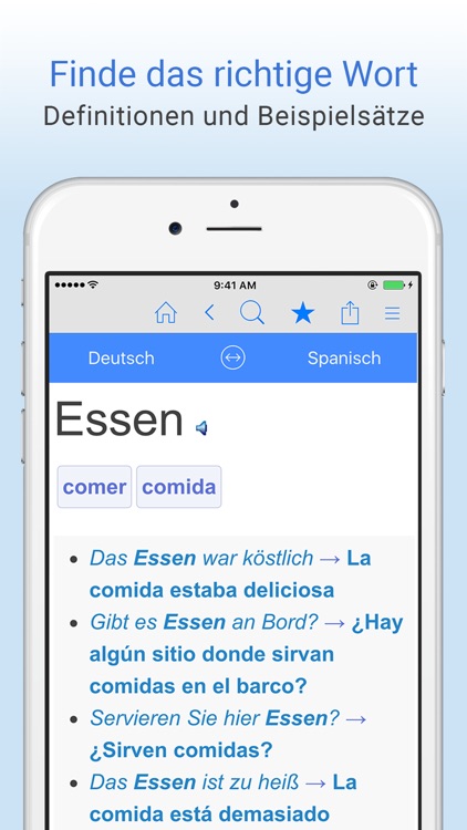 Deutsch-Spanisch Wörterbuch.
