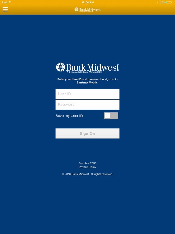 Bankmw Mobile - for iPad