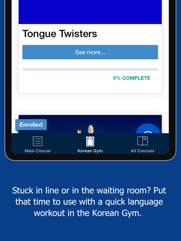 90 Day Korean iPad screenshot 2 - Education app