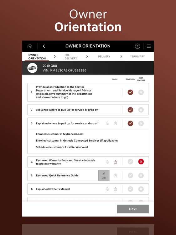 Genesis Vehicle Delivery