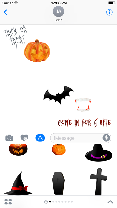 How to cancel & delete Halloween Stickers : Messages from iphone & ipad 3