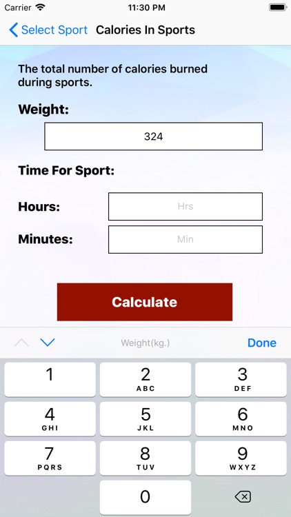 Calories In Sports screenshot-9