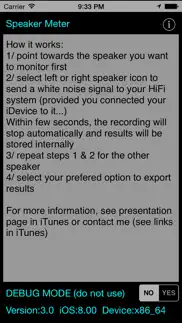 speaker meter iphone screenshot 2
