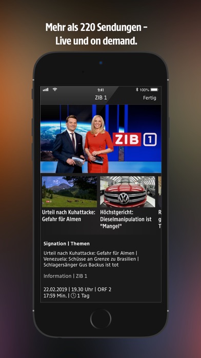 ORF TVthek: Video on Demand Screenshot