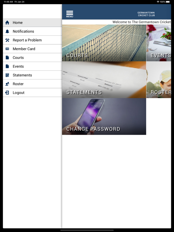 Germantown Cricket Club iPad screenshot 2 - Lifestyle app