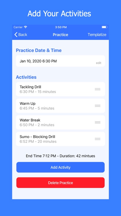 Coaching Drill Timer