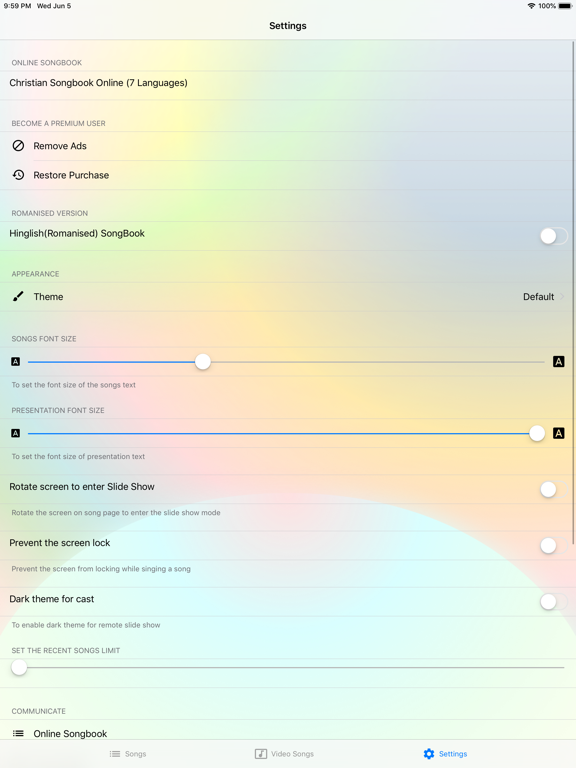 Hindi Christian Songs iPad screenshot