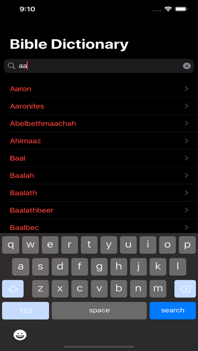 Bible Dictionary : Offline Screenshot