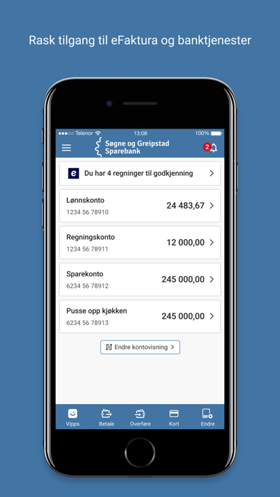 Søgne og Greipstad Mobilbank Screenshot