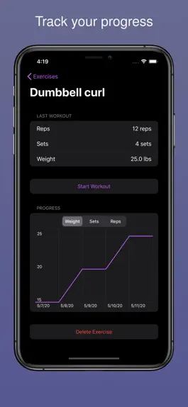 Game screenshot Simple Workout Tracker apk
