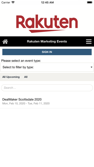 Rakuten Events screenshot 2