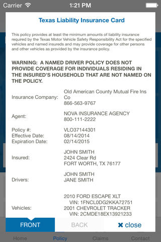 Amwins Auto Policyholder screenshot 2