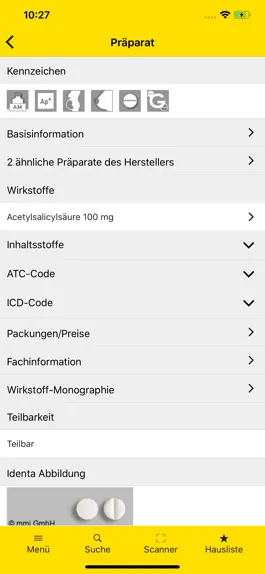 Game screenshot Gelbe Liste Pharmindex App apk
