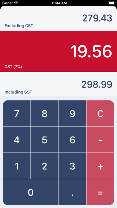 Screenshot #2 pour Singaporean GST Calculator