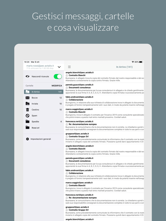 Screenshot #5 pour Actalis PEC Mobile